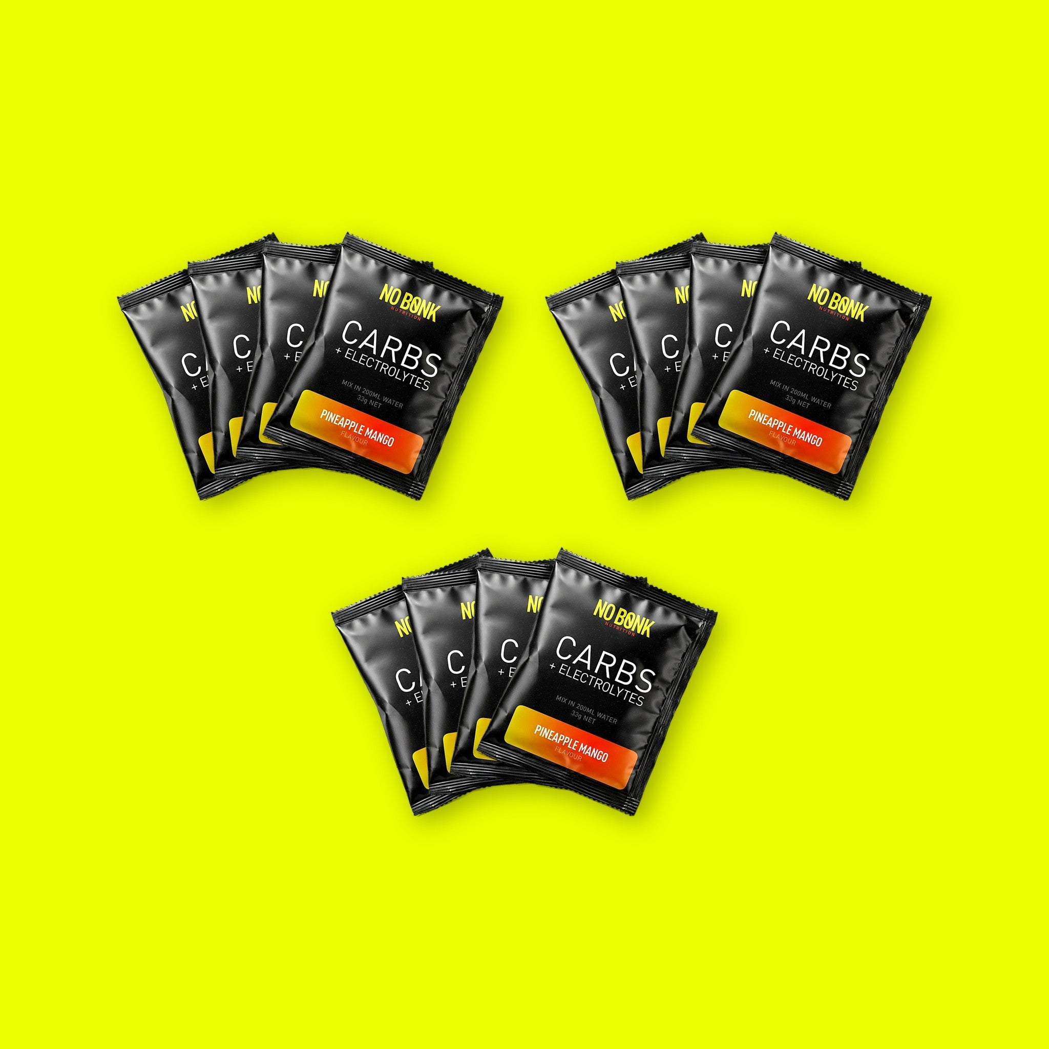 NOBONK Fuel 12 Pack, 12 sachets of Pineapple Mango