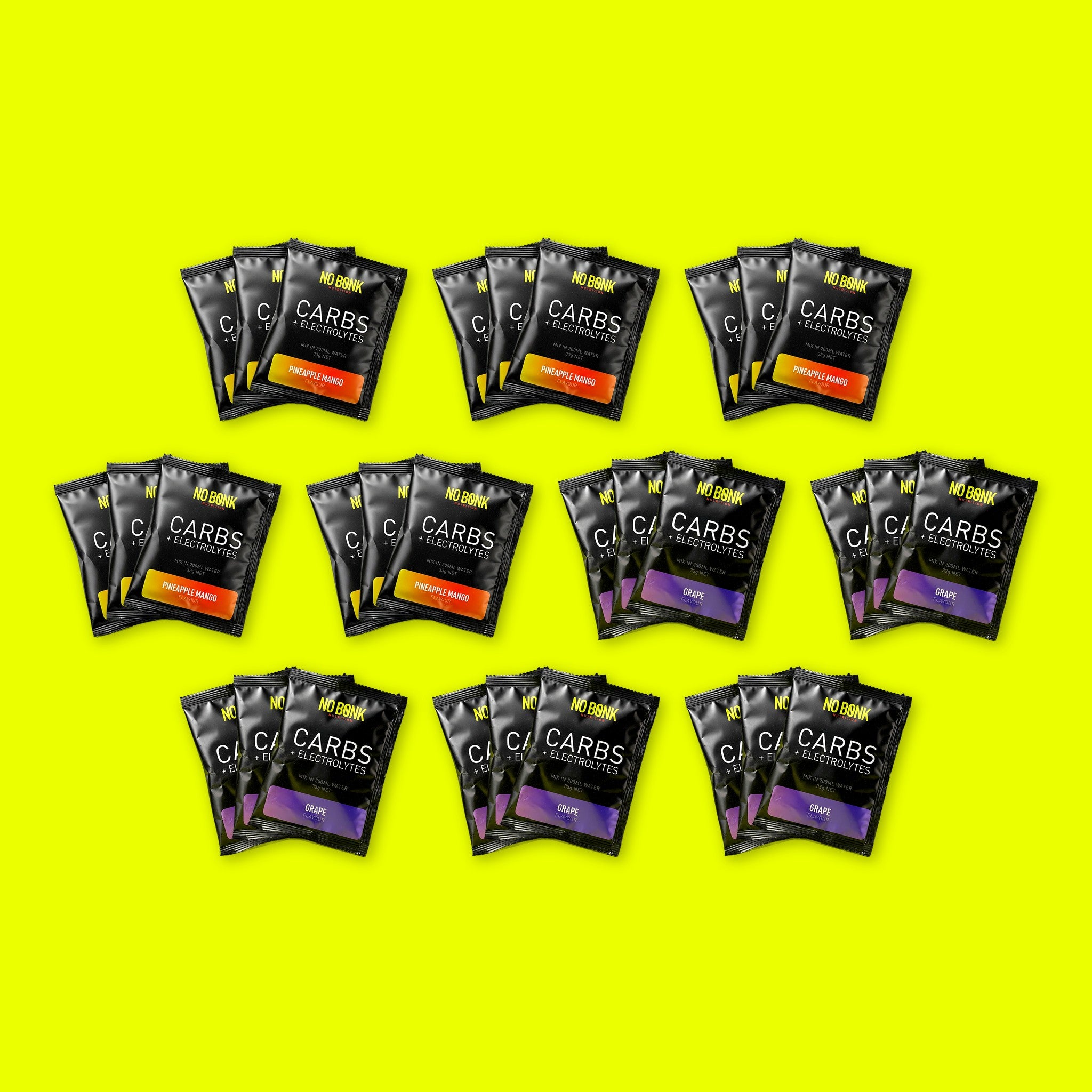 NOBONK Fuel 30 Pack, 30 sachets of Pineapple Mango and Grape