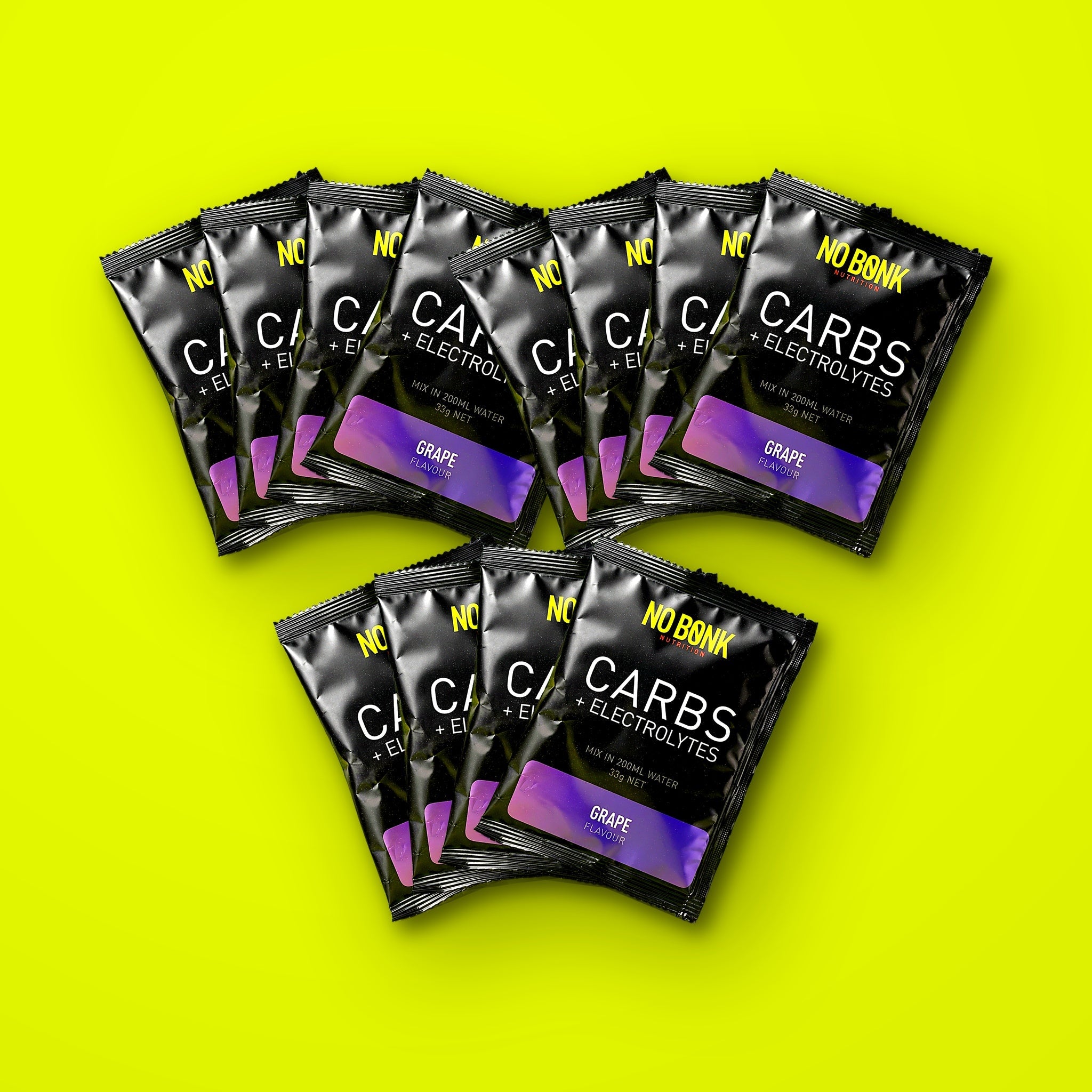 Three NOBONK Grape 4-packs, twelve sachets