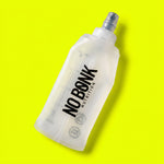 NOBONK 200ml translucent soft flask on a chartreuse background